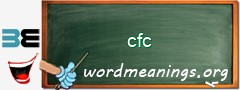 WordMeaning blackboard for cfc